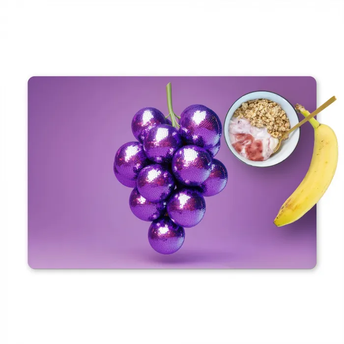 Druif - Disco - Glitter - Paars Placemat vinyl groot -zzzproduct_Kitchenyeah-website