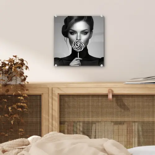 Vrouw - Lolly - Zwart plexiglas 5mm klein -sfeer4