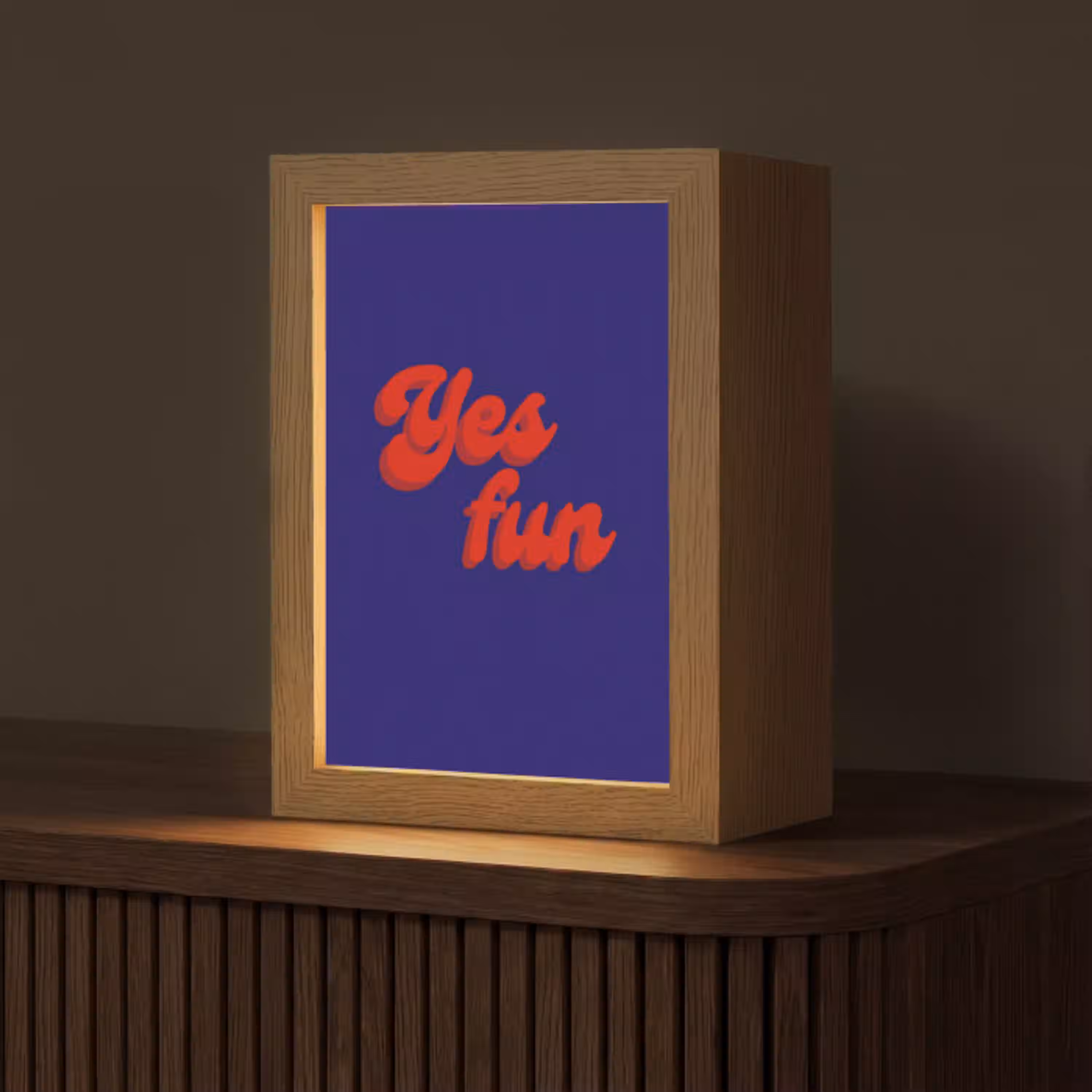Blauw - Rood - Yes fun - 3D Light Box met kabel (Tafellamp) klein -z3d_website