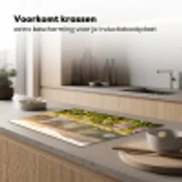 Vlinders - Waterval - Bloemenveld Inductie beschermer vinyl 3mm klein -sfeer1