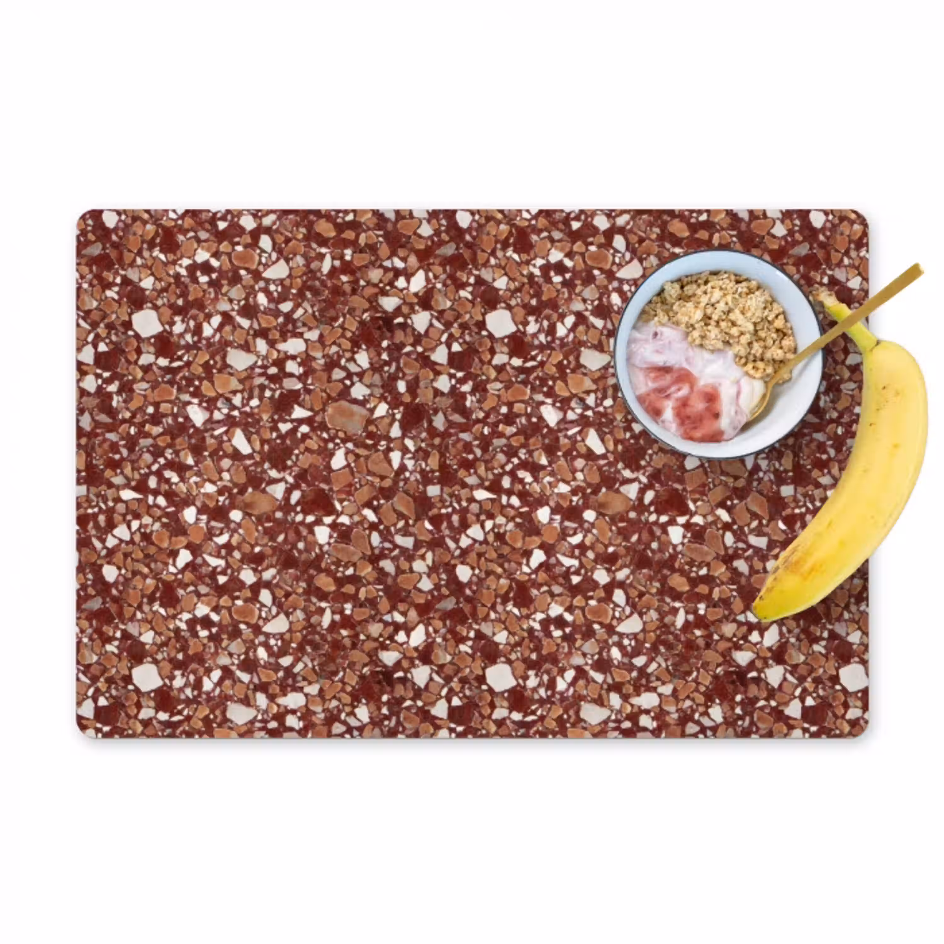 Terrazzo - Patroon - Steentextuur - Roodbruin Placemat vinyl groot 368 -zzzproduct_Kitchenyeah-website