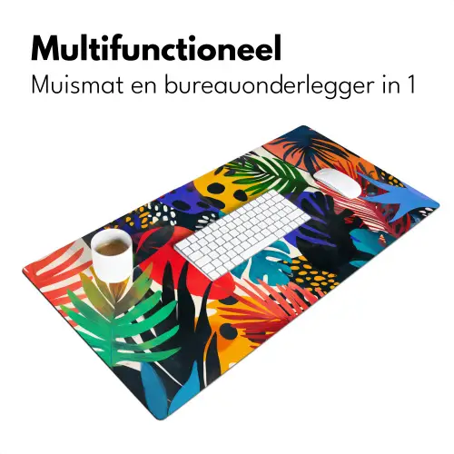 Bladeren - Vormen - Abstract - Kleurrijk Muismat XXL klein -sfeer4