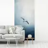 Meeuw - Wit - Zee - Mistig fotobehang vinyl groot -woonkamer