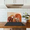 Olifanten - Oranje - Abstract keuken achterwand spatscherm klein -sfeer2