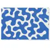 Vormen - Abstract - Blauw - Golven Deurmat klein -zkaufland3d