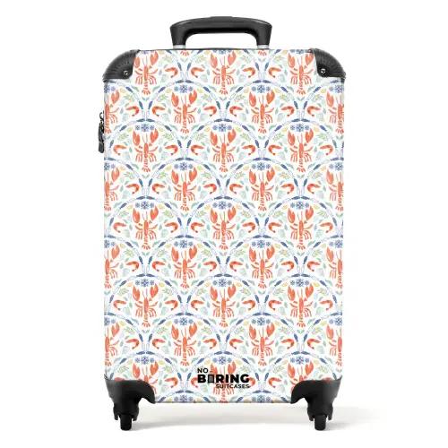 Schaaldieren patroon kleurrijk NBS - Handbagage koffer - Kinderen Unisex middel -productfoto_recht