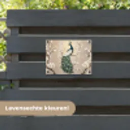 Pauw - Tak - Bloemen tuinposter los doek klein -sfeer3