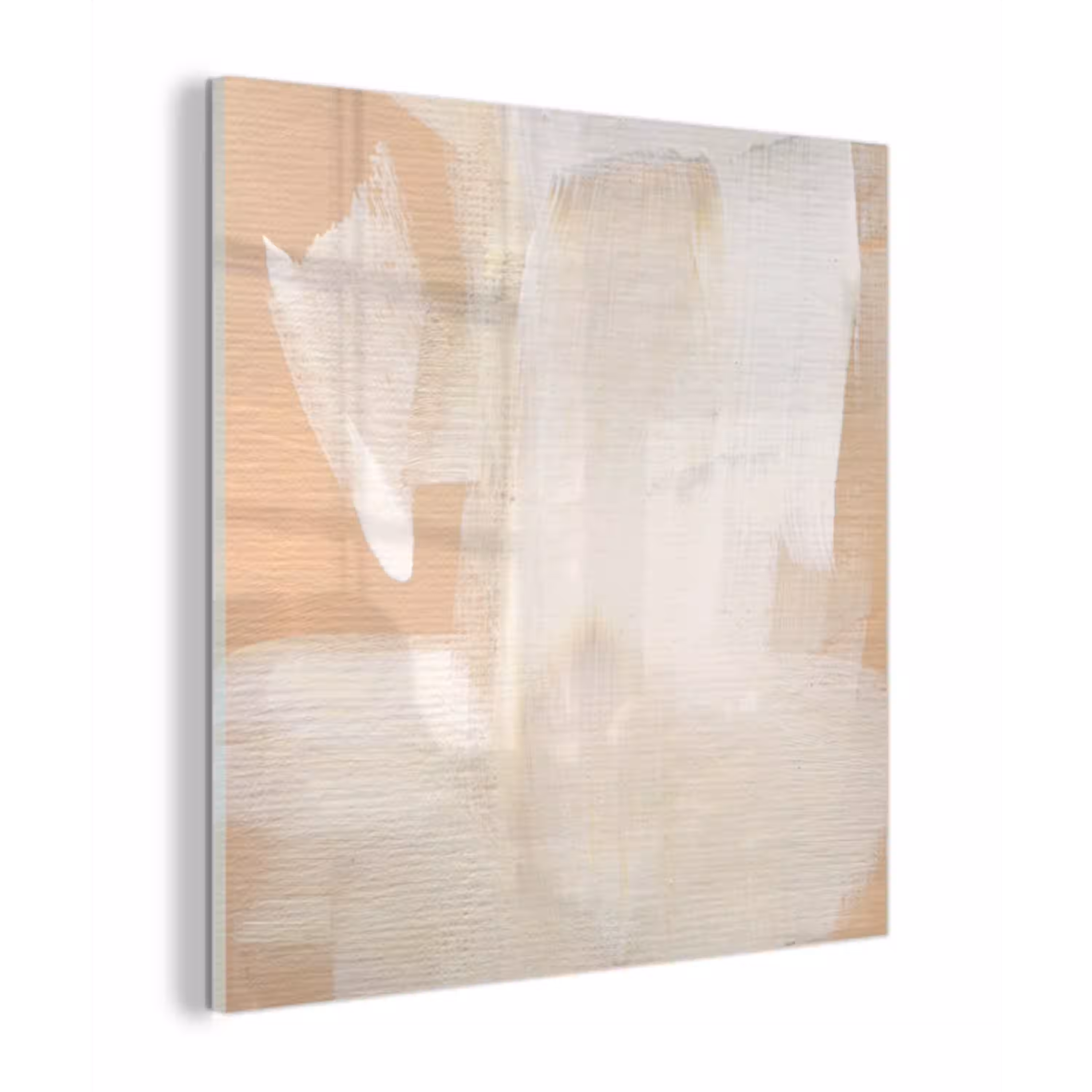 Kunst - Wit - Beige - Modern plexiglas 5mm klein -z3d
