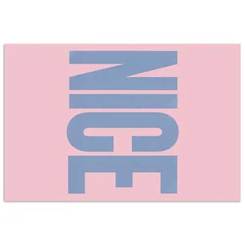 Nice - Paars - Roze poster papier klein -3d