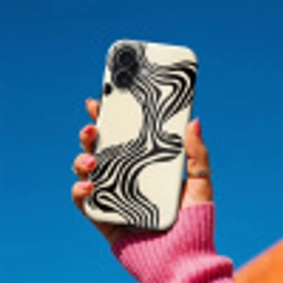 Beige - Lijnen - Golvend -  Abstract Toughcase MagSafe Apple iPhone 17 klein -Sfeer1V