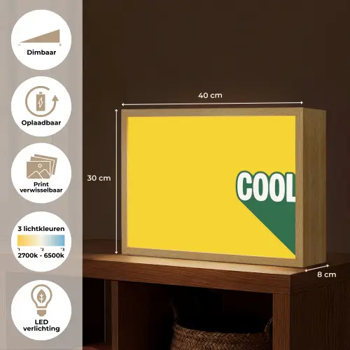 Cool - Geel - Groen Light Box met batterij (Wandlamp) middel -USP_websiteoverzichtNL