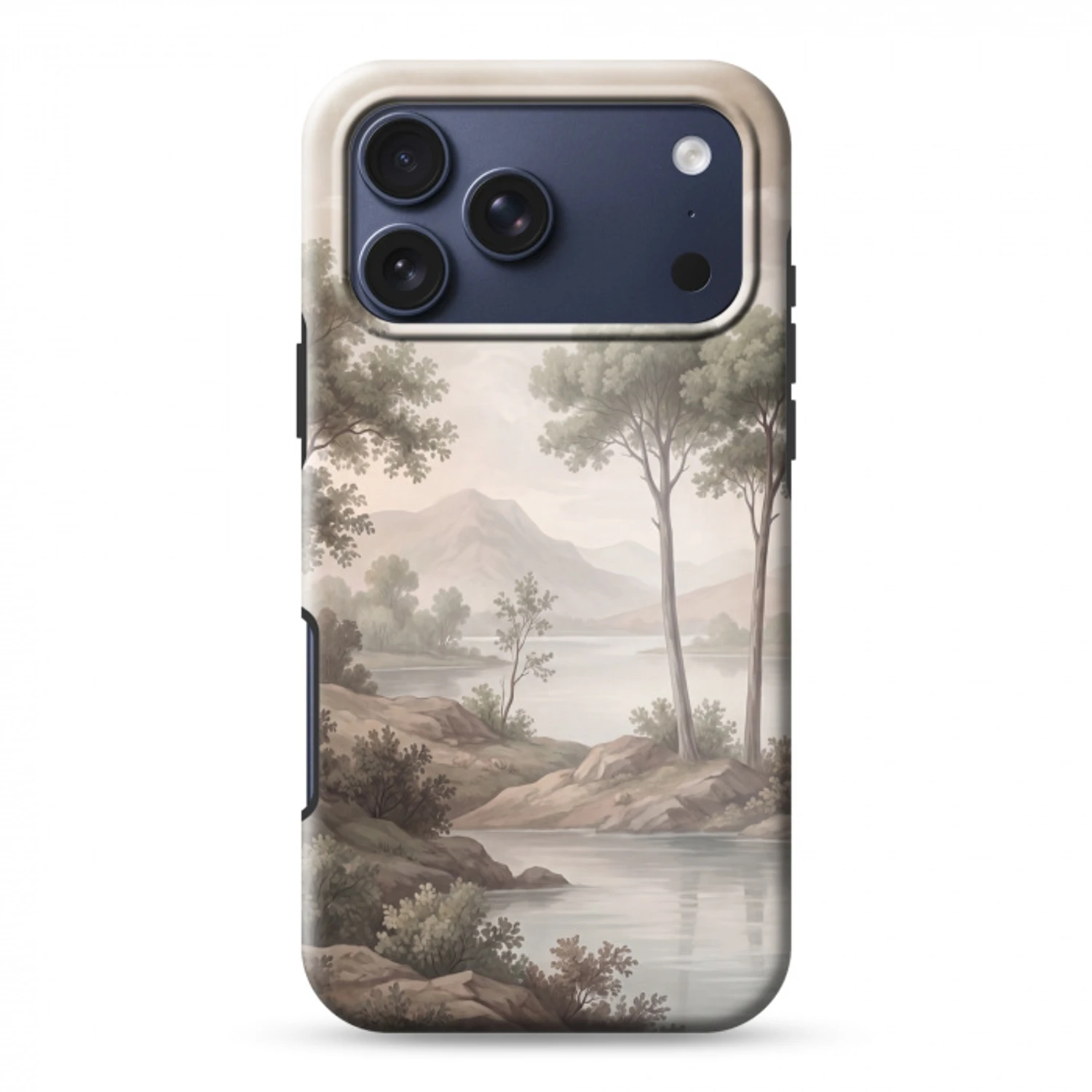 Bomen - Meer - Bergen - Illustratie Toughcase MagSafe Apple iPhone 17 Pro Max klein -3d