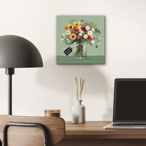 Bloemen - Vaas - Kaartje aluminium wit klein -sfeer5