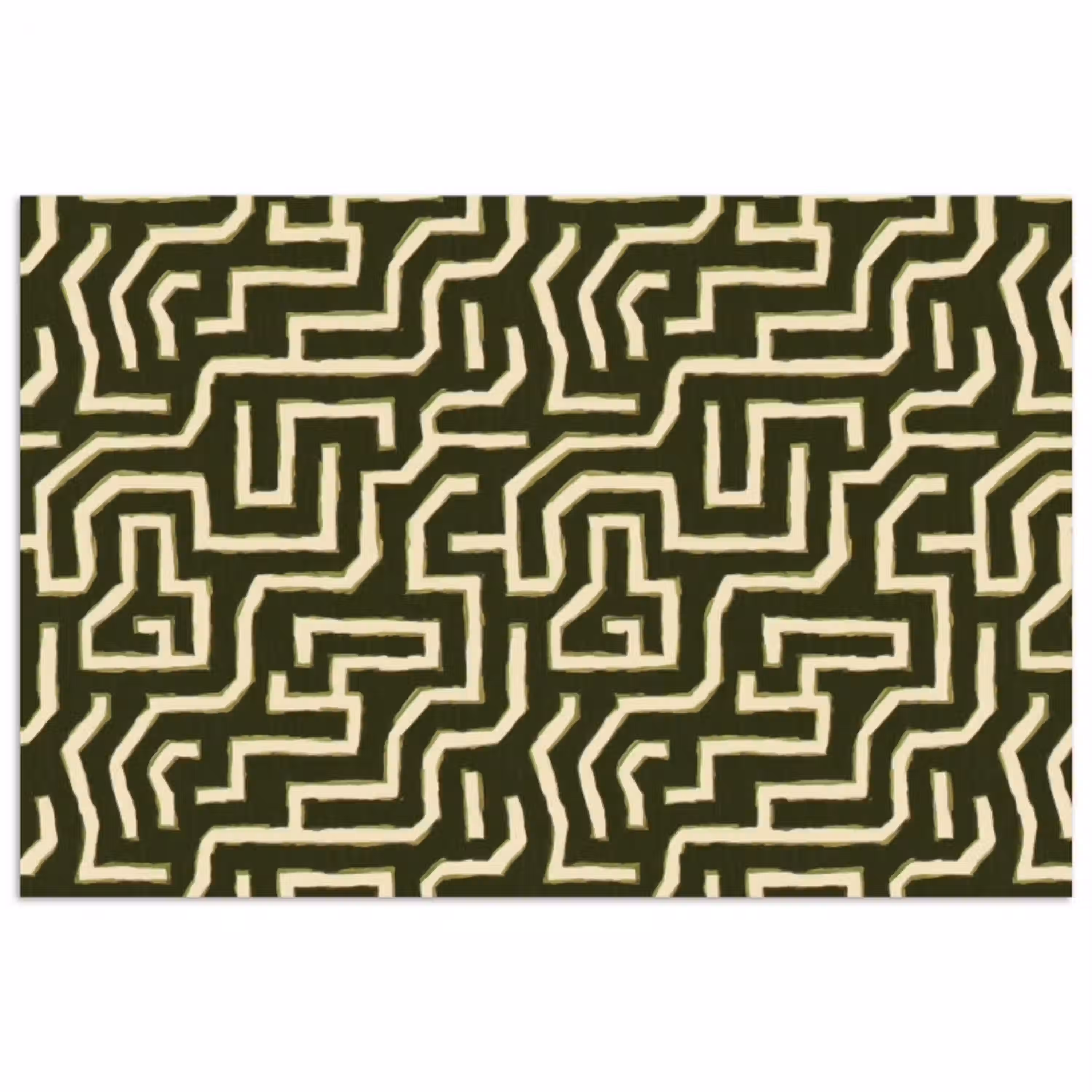 Lijnen - Abstract - Groen poster papier klein 62 -3d