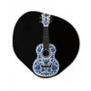 Ukelele - Delfts - Blauw - Muziek Wandcirkel Organisch Forex 3mm klein -3d