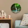 Jungle - Waterval - Planten - Water - Natuur Wandcirkel kunststof plaat 5mm dik klein -tsfeer1_kind