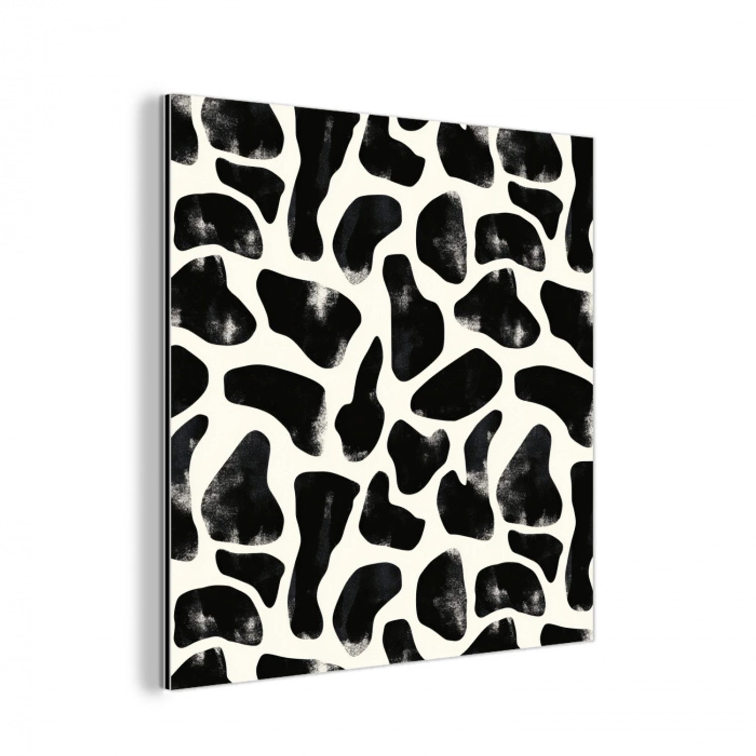 Dierenpatroon - Vlekken - Zwart - Wit aluminium wit klein 46 -3d