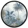 Jungle - Modern - Blauw - Groen Fotolijst rond zonder passe partout klein -3d