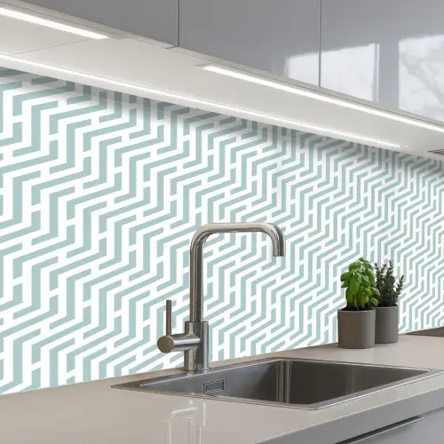 Design - Geometrie - Patroon - Groen keuken achterwand 2 middel 871 -3d_schuin