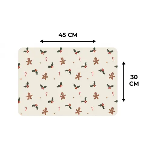 Illustratie - Figuren - Beige Placemat vinyl groot 368 -specs