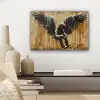Graffiti - Kunst - Vleugels - Street art - Banksy canvas 2cm klein -sfeer6