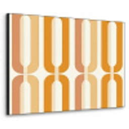 U-vorm - Retro - Oranje Textielframe zwart klein 947 -3d