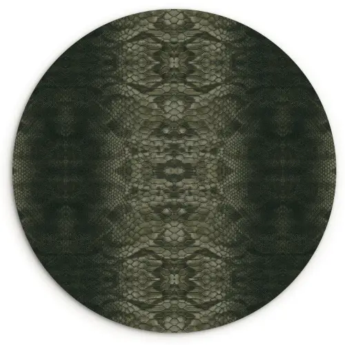 Slang - Boa - Mos - Groen Wandcirkel plexiglas klein 852 -3d