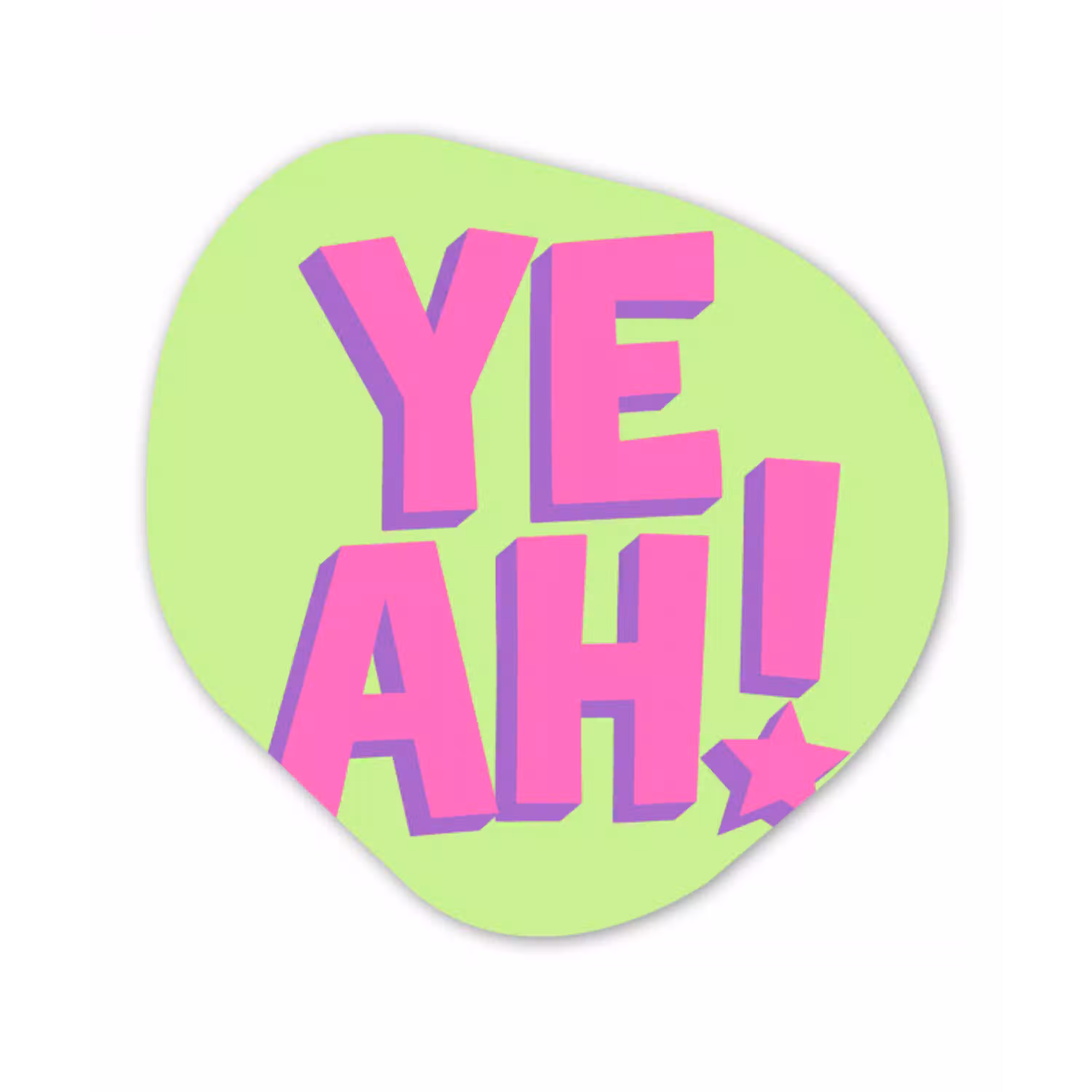 Groen - Neon - Quote Wandcirkel Organisch Forex 3mm klein -3d