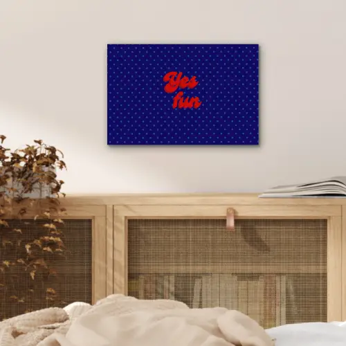 Yes fun - Rood - Blauw - Stippen aluminium wit klein -sfeer3