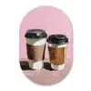 Koffiebekers - Deksel - Verf - Textuur Wandcirkel Ovaal Forex klein -3d