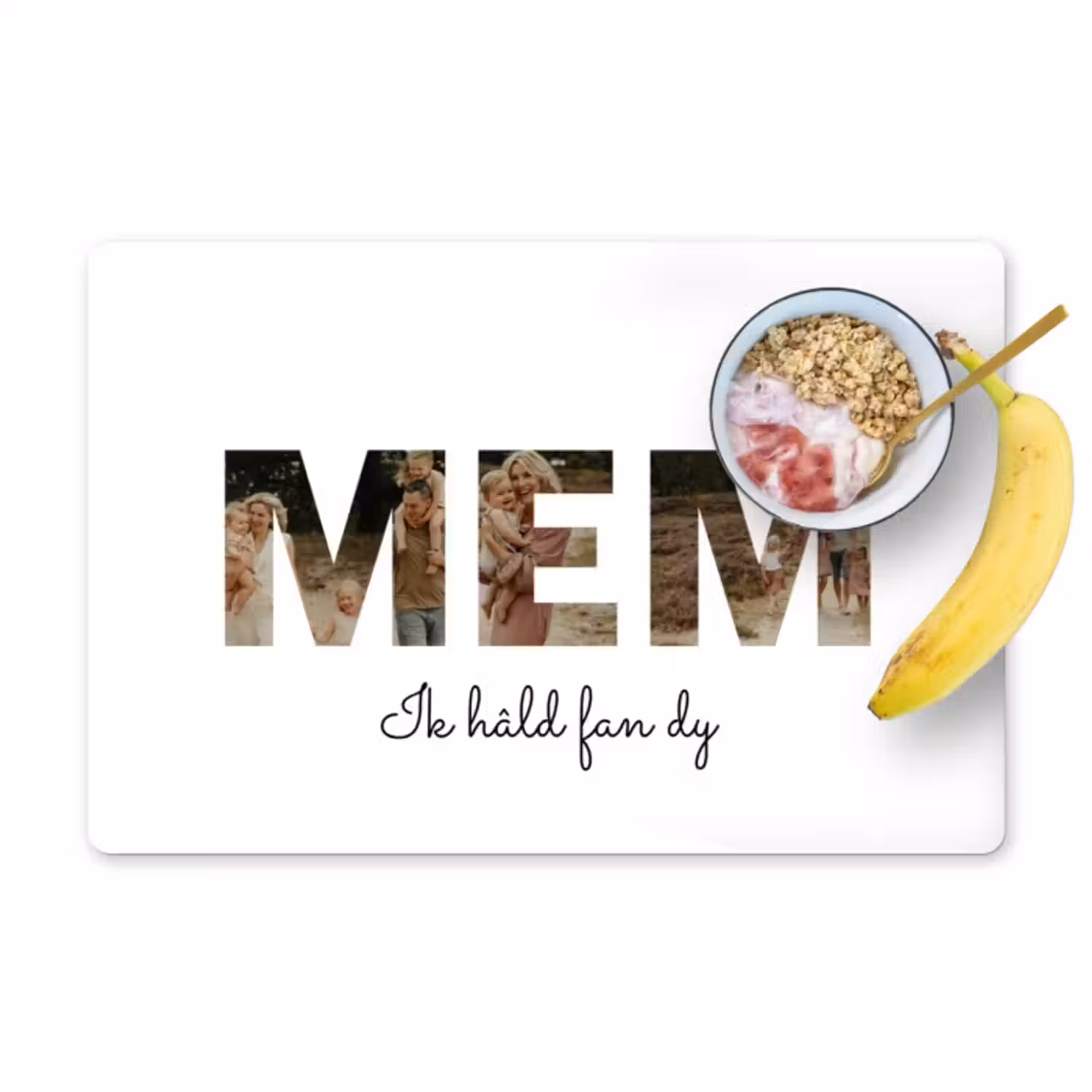 Gepersonaliseerde placemat - 6 stuks -  Mem - Lettercollage
