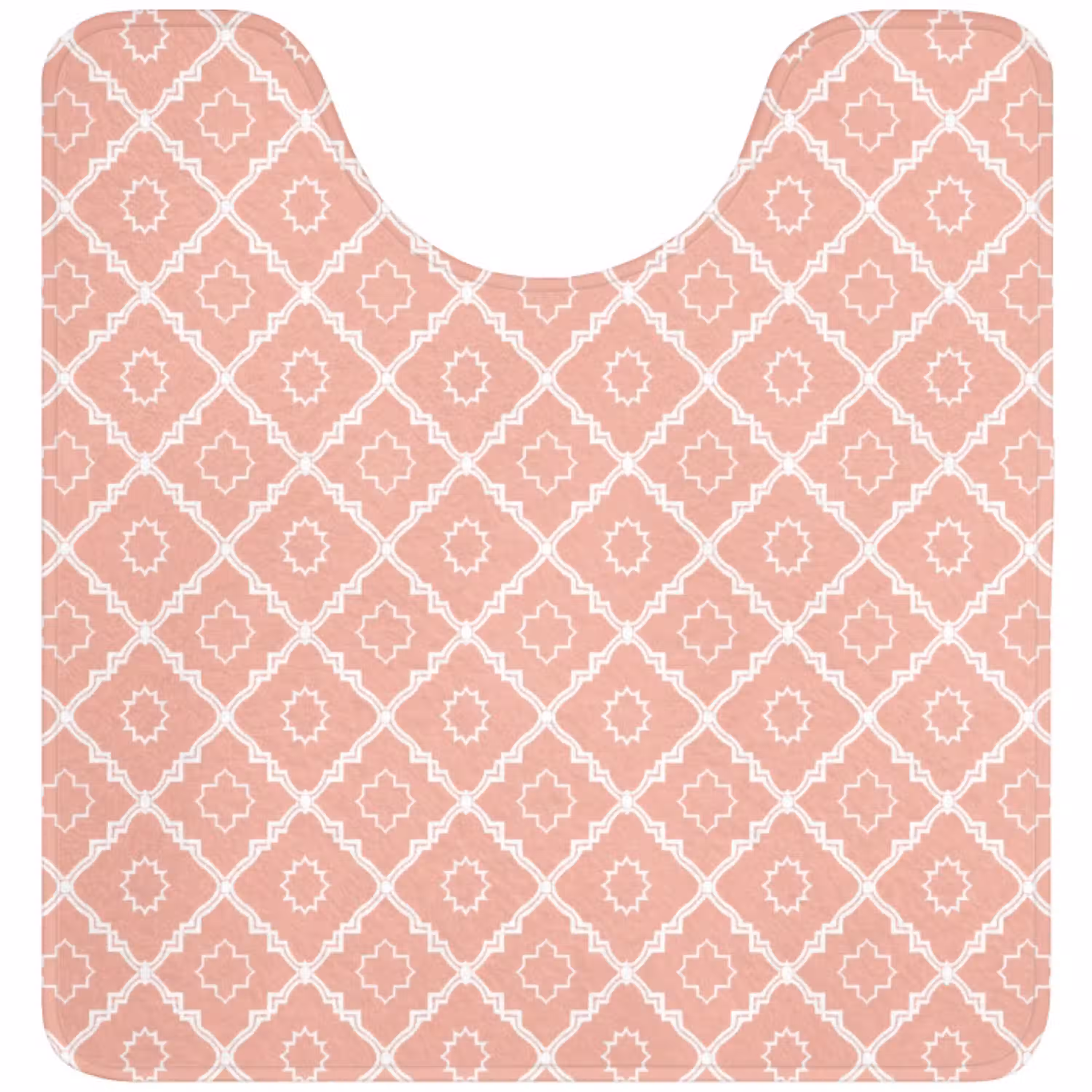 Zalmroze - Geometrisch - Elegant - Patroon WCmat U-uitsnede middel 1014 -3d