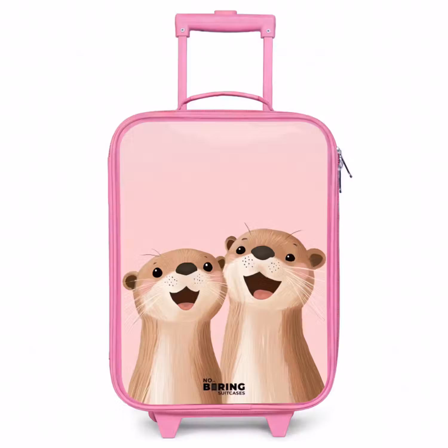 Kinderkoffer - Roze - Otters - Lachen - Roze - Illustratie
