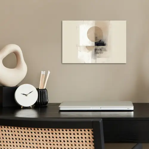 Cirkel - Compositie - Diepte - Beige poster papier klein -sfeer1