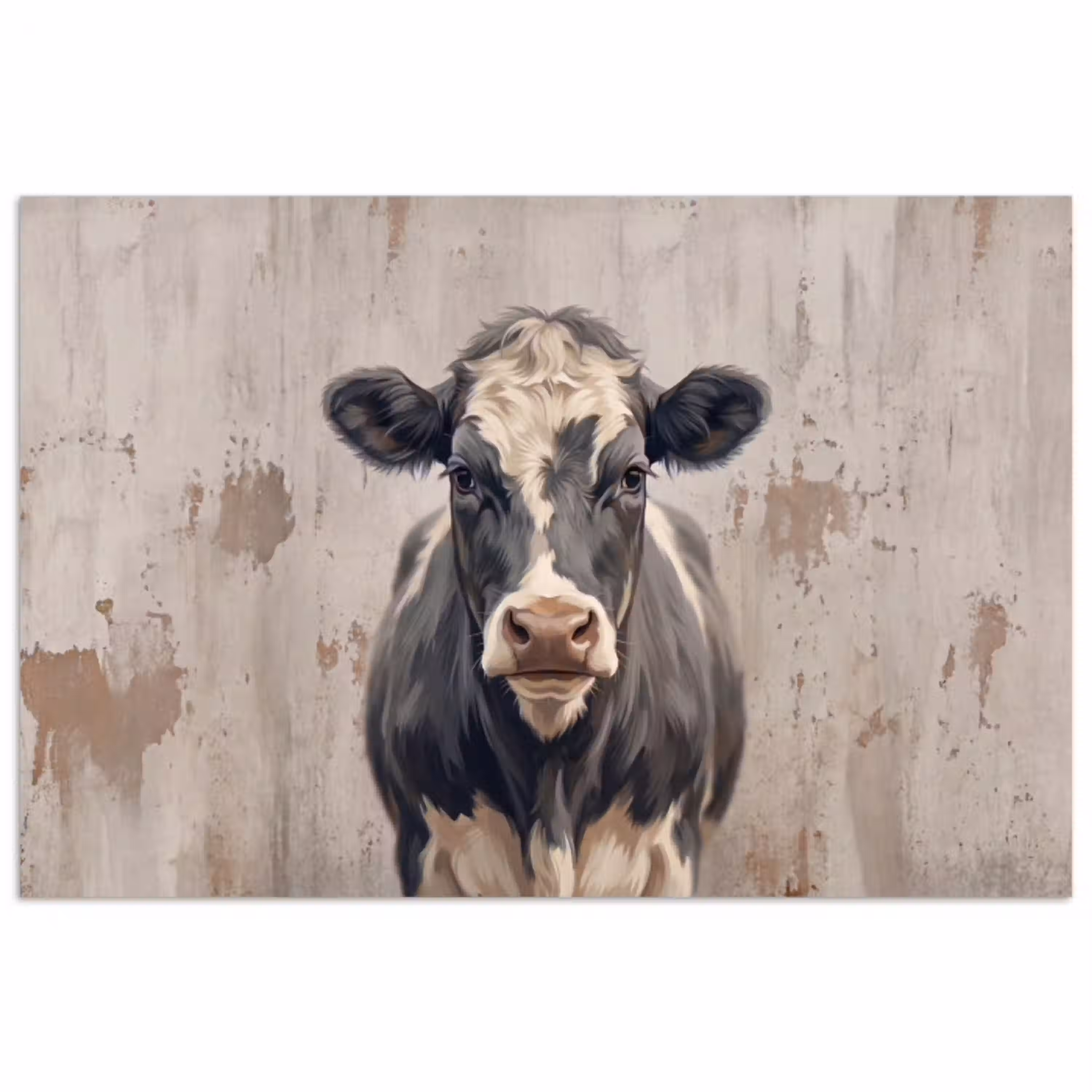 Koe - Portret - Dieren - Modern poster papier klein -3d