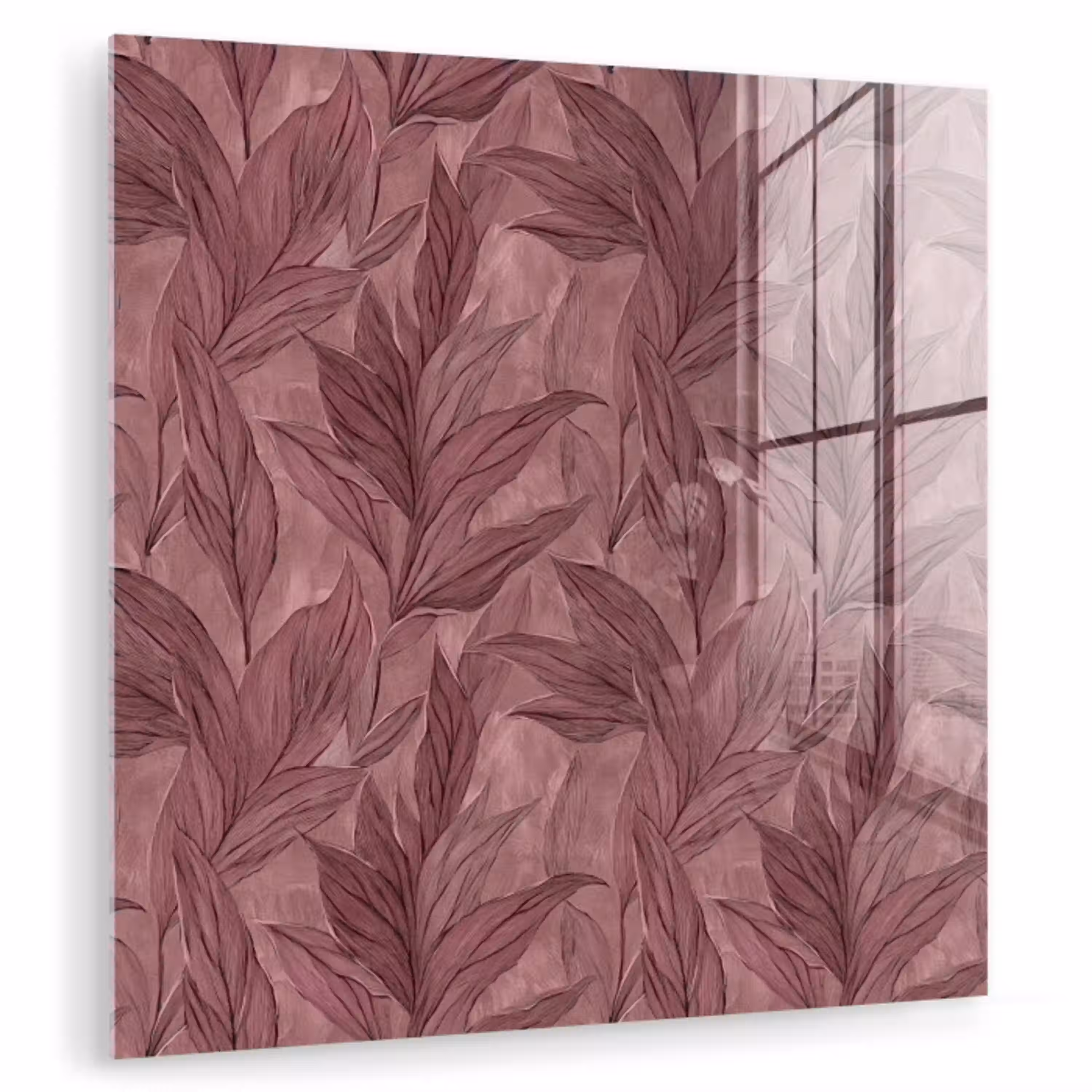 Bladeren - Patroon - Paars plexiglas 5mm klein 11 -zzzproduct_nieuw