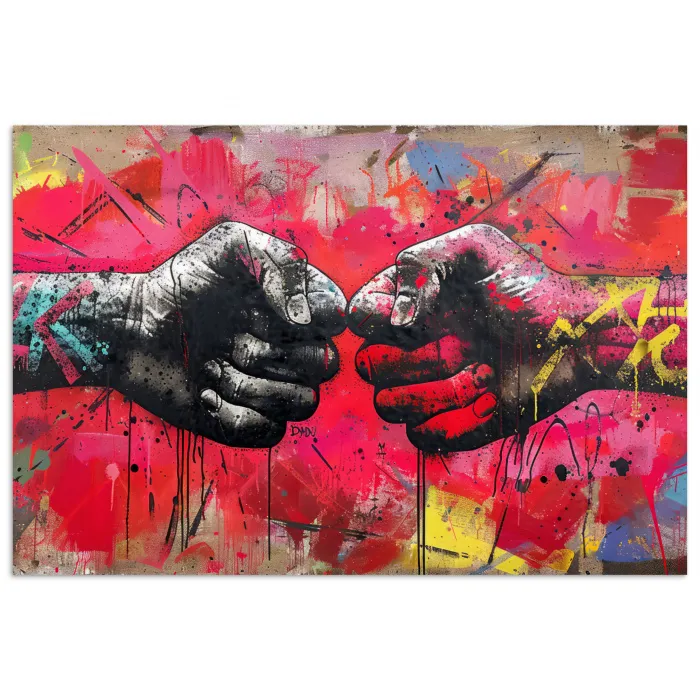Street art - Handen - Graffiti - Kunst - Banksy poster papier klein -3d