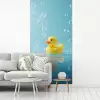 Bubbels - Badeend - Geel fotobehang vinyl groot -woonkamer