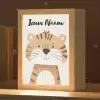 Tijger - Wilde dieren - Pastel Light Box met kabel (Kinderlampje) klein -zzz_3d_website