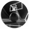 Basketbal - Basketbalveld - Lichtlijnen Wandcirkel plexiglas klein -3d