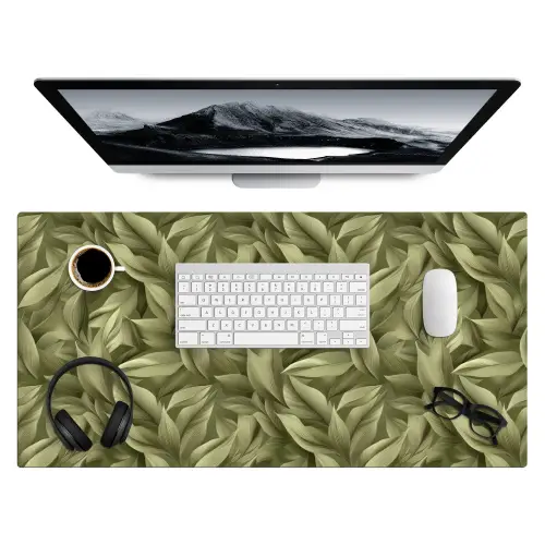 Bladeren - Modern - Groen Muismat XXL klein 681 -3d