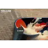 Witte vos - wolken - maan Placemat vinyl groot -closeup