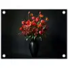 Boeket - Tulpen - Vaas - Rood tuinposter los doek klein -3d