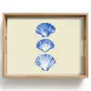 Schelpen - Blauw - Beige Dienblad Rechthoek middel -z3d_shopping