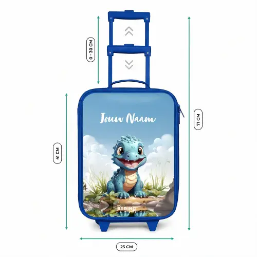 Darius Dino Kinderkoffer - Blauw klein -productfoto_formaten