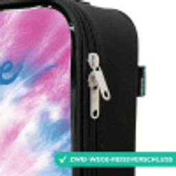 Tie dye - Abstract - Blauw - Roze Kinderkoffer - Zwart klein -rits_DE