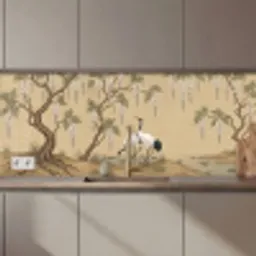 Kraanvogels - Water - Beige keuken achterwand 2 middel zz_3dshopping