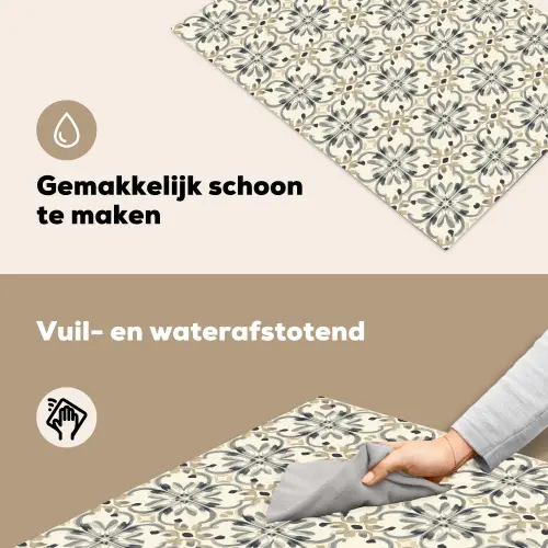 Floraal - Patroon - Kleurrijk Inductie beschemer met haakjes klein 777 -ky-schoon-nl