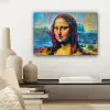 Graffiti - Mona Lisa - Streetart - Da Vinci canvas 2cm klein -sfeer6