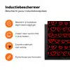 Verweven - Harten - Zwart - Rood Inductie beschermer vinyl 3mm klein 276 -zzzzzzz-td-ups